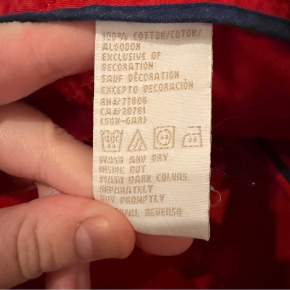 Y2K‎ Tommy Hilfiger Red Mid Rise Circle O-Ring Pockets Shorts Sz 32 - Picture 5 of 10